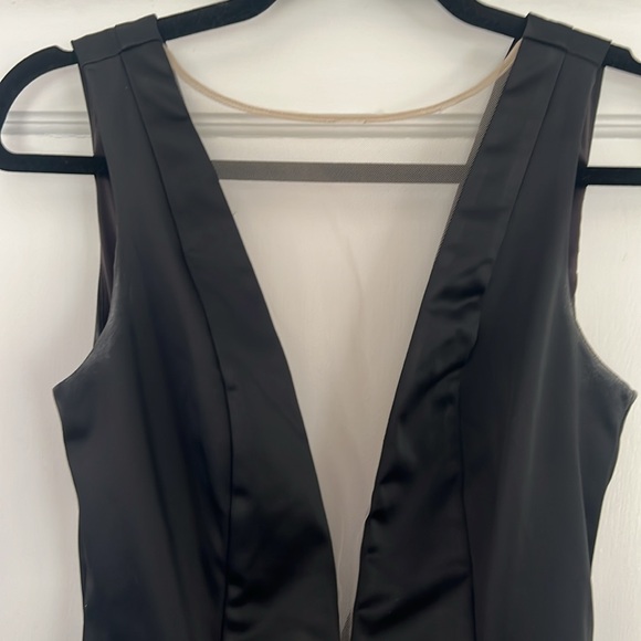 Bebe Black Mesh Front Mini Dress (read description) - Picture 2 of 10